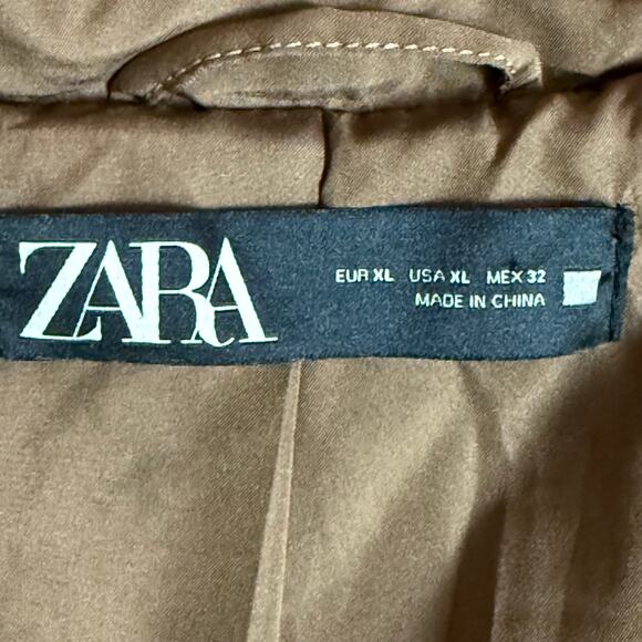 Zara Faux Fur Zip Front Teddy Bear Coat Jacket Size XL Long Sleeves Side Pockets - Picture 11 of 13